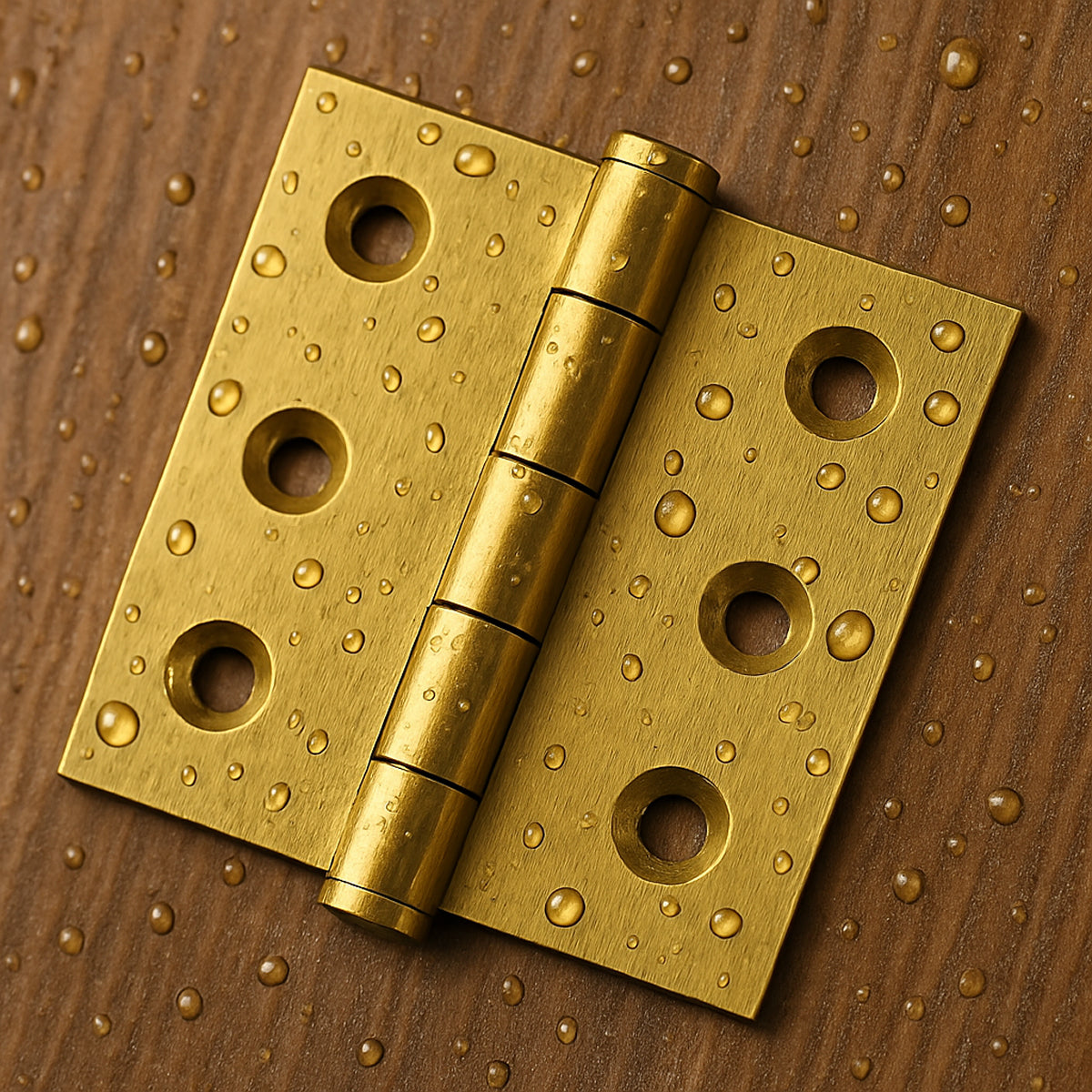 Gold 3 inch door hinge detail image