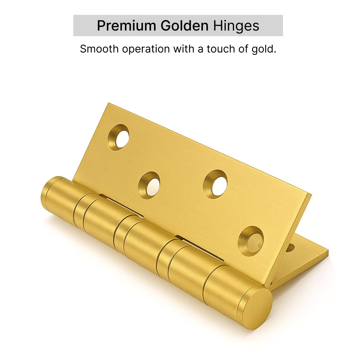 Gold 4 inch door hinge detail image