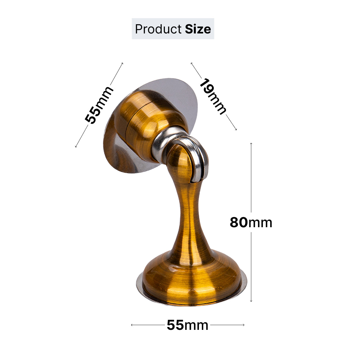 Gold magnetic door stopper for preventing door slamming