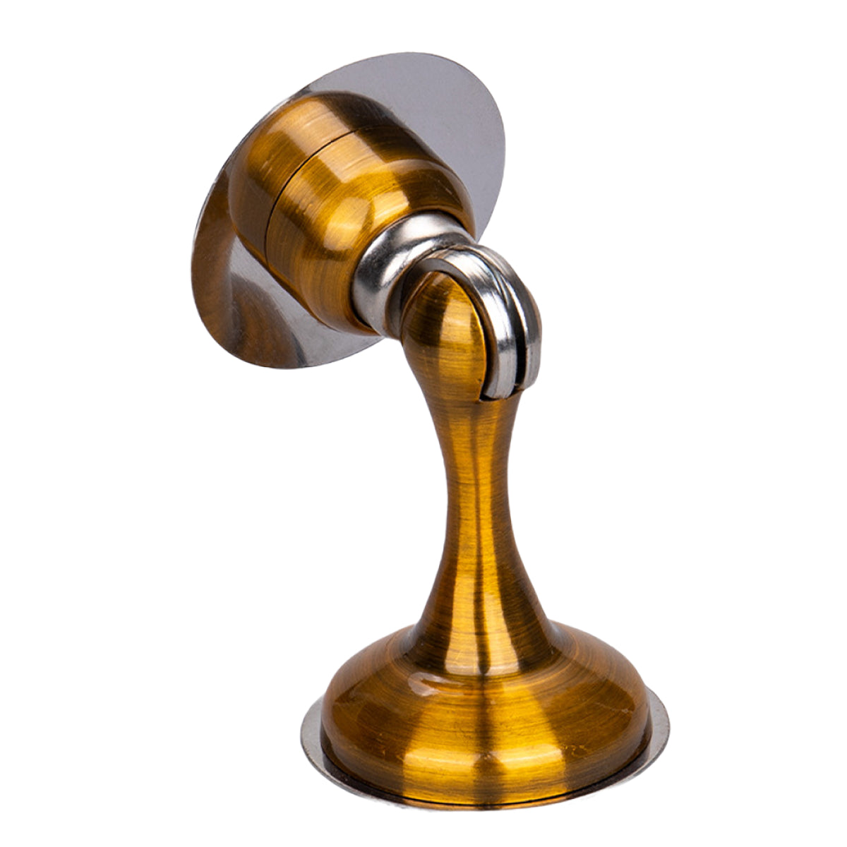 Gold magnetic door stopper angled product view