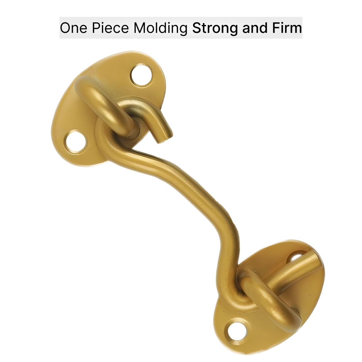 Golden hook and eye latch close up detail