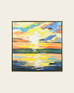 Golden Hour colourful abstract painting front view