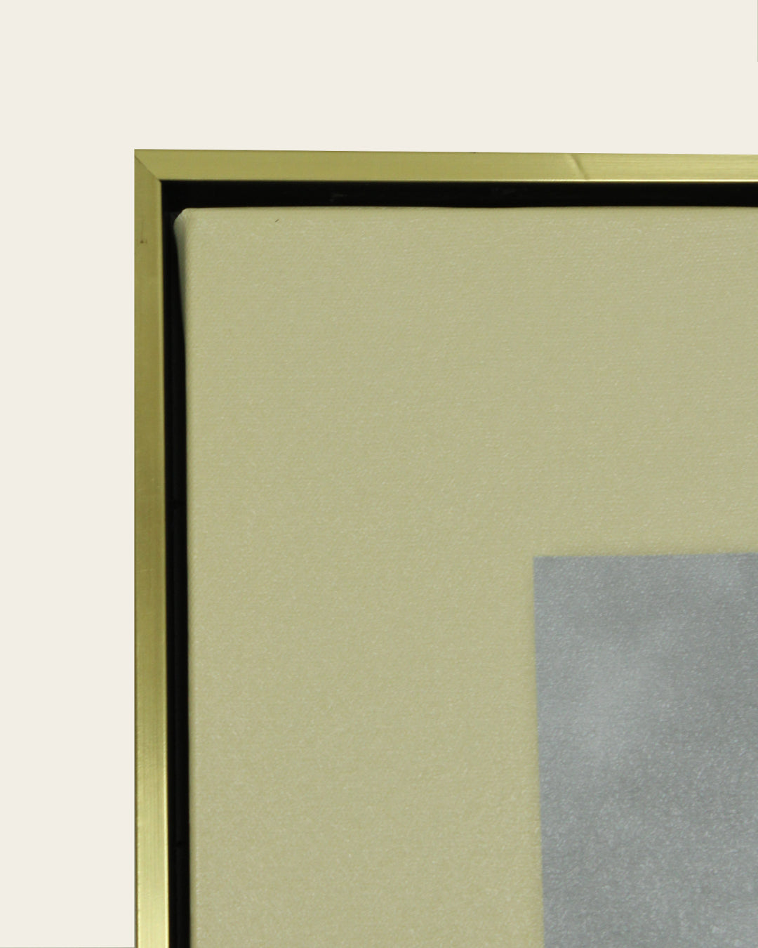 In Stride metallic tile horse wall art gold and black frame corner detail