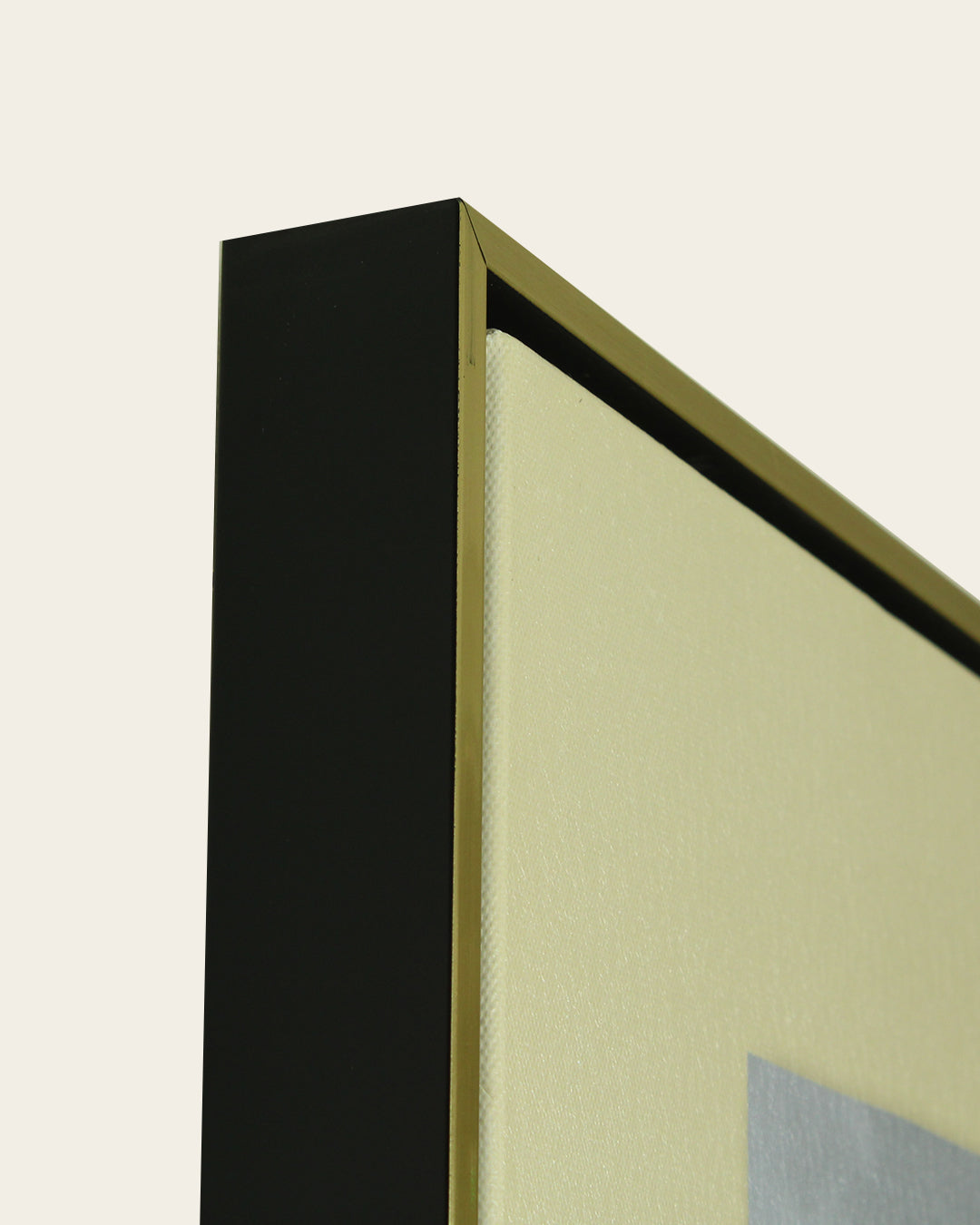 In Stride metallic tile horse wall art gold and black frame side profile