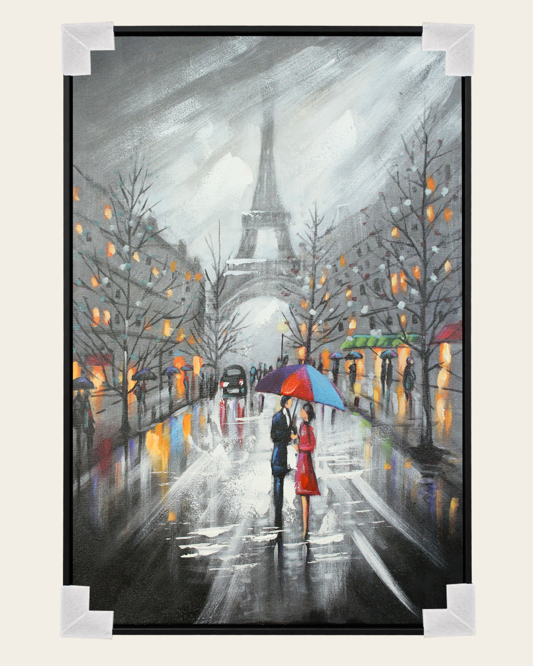 It's in the Air Paris street canvas art with corner protectors for delivery