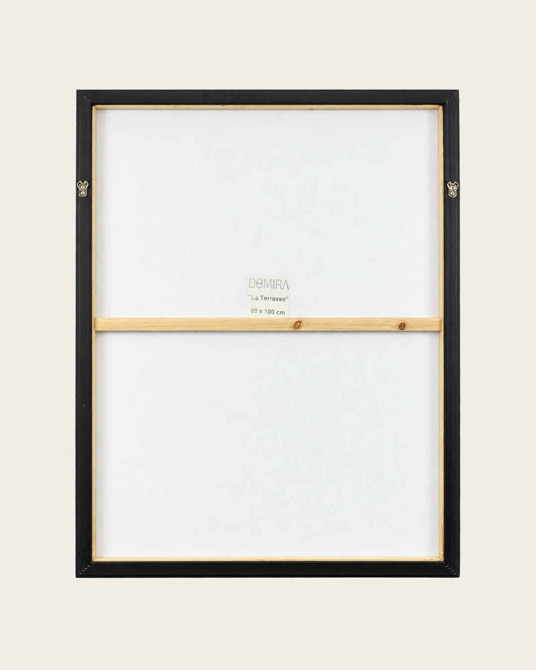 La Terrasse parisian bistro wall art back of the framed canvas
