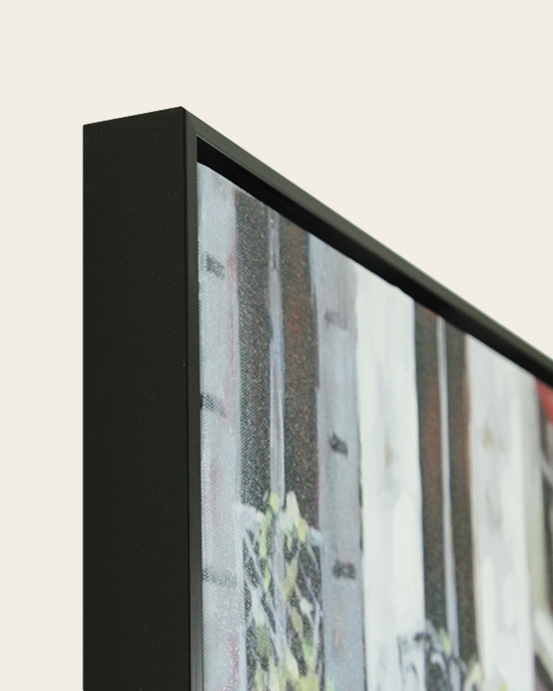 La Terrasse parisian bistro wall art side profile of the black frame