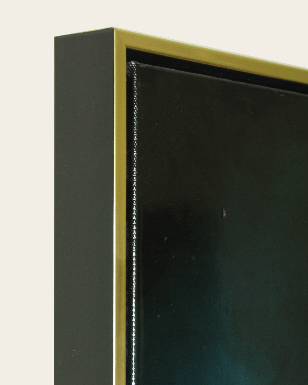 Lapis Aloft butterfly resin wall art side profile of the gold and black frame