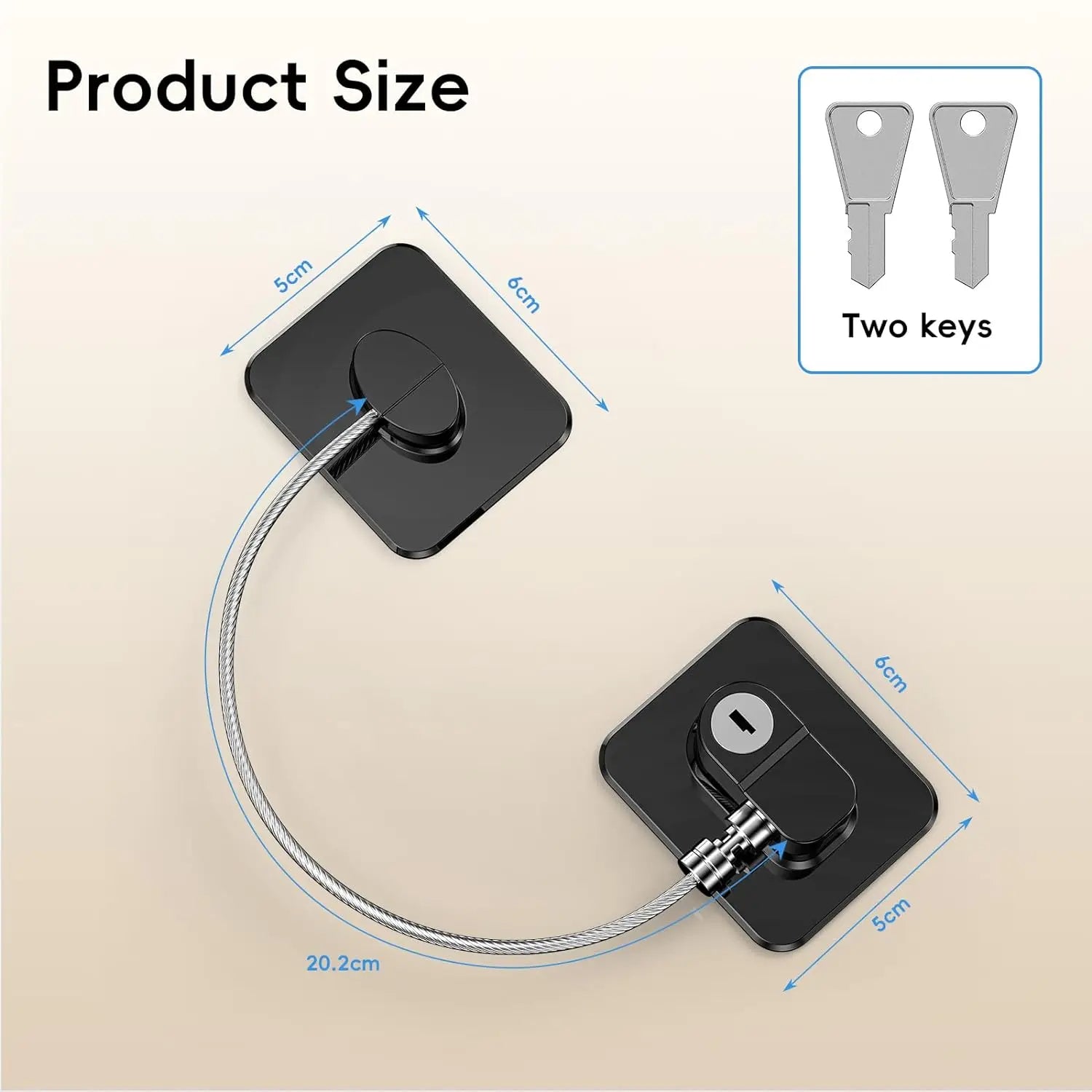 Domira Fridge Lock Refrigerator Child Safety Lock with 1 Key