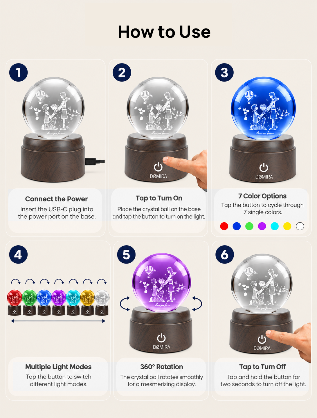 How to use the A Promise of Love crystal globe