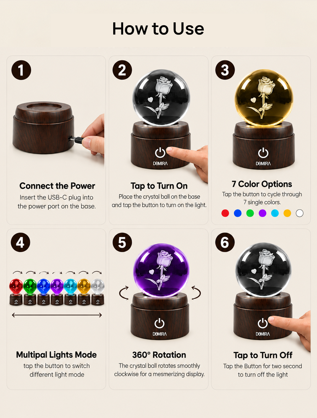How to use the Garden of Dreams crystal globe