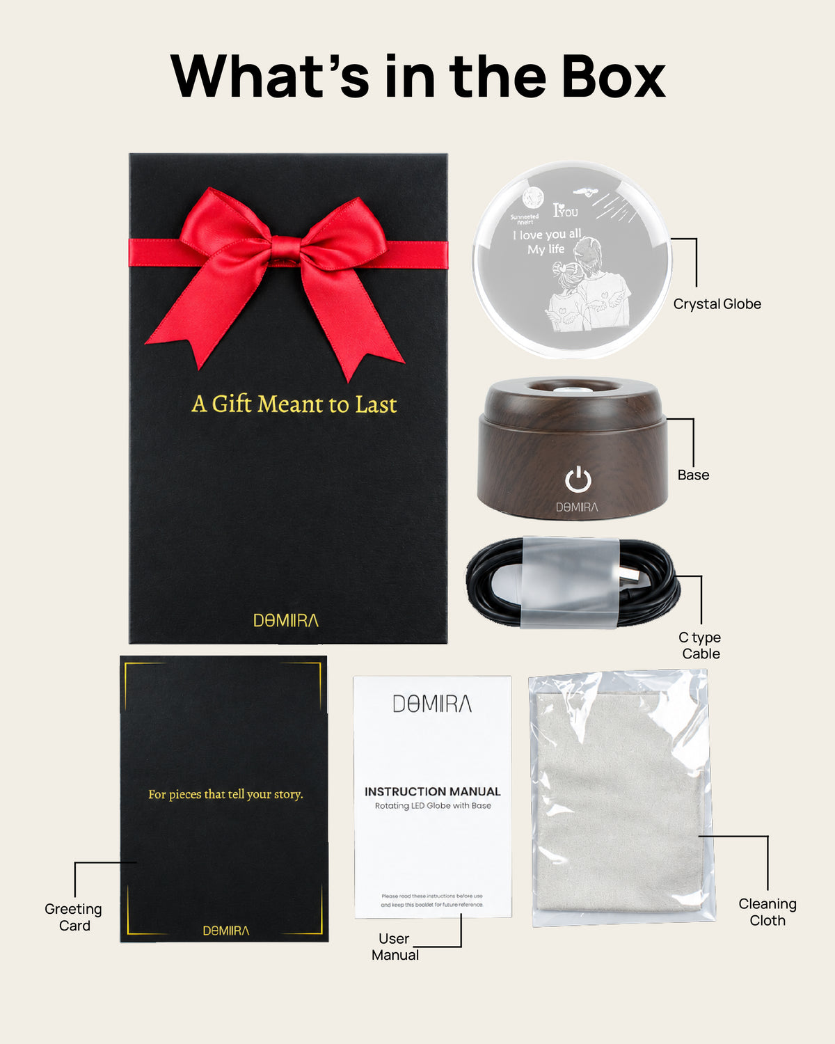 What's in the box with the Together Forever crystal globe