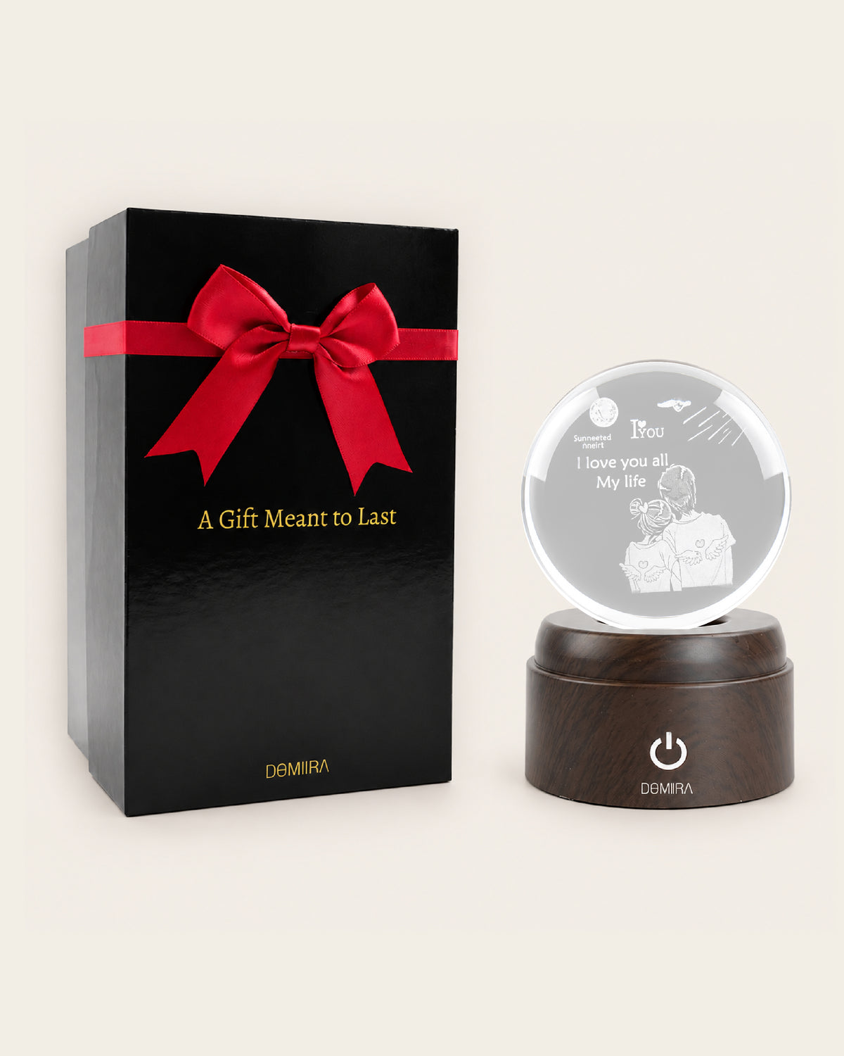 Together Forever crystal globe with its gift box