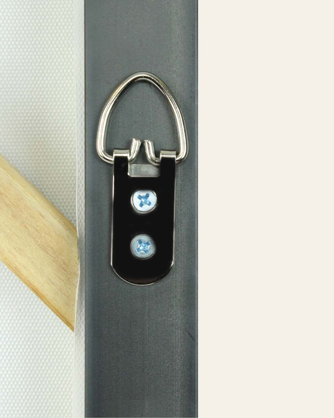 Magnolia Blue teal & white floral wall art hanging hook on the back