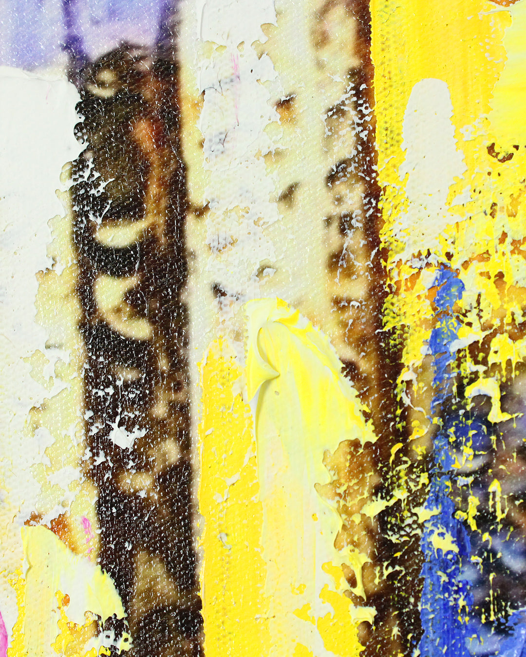 Metropolis abstract cityscape painting close-up of the skyline brushwork