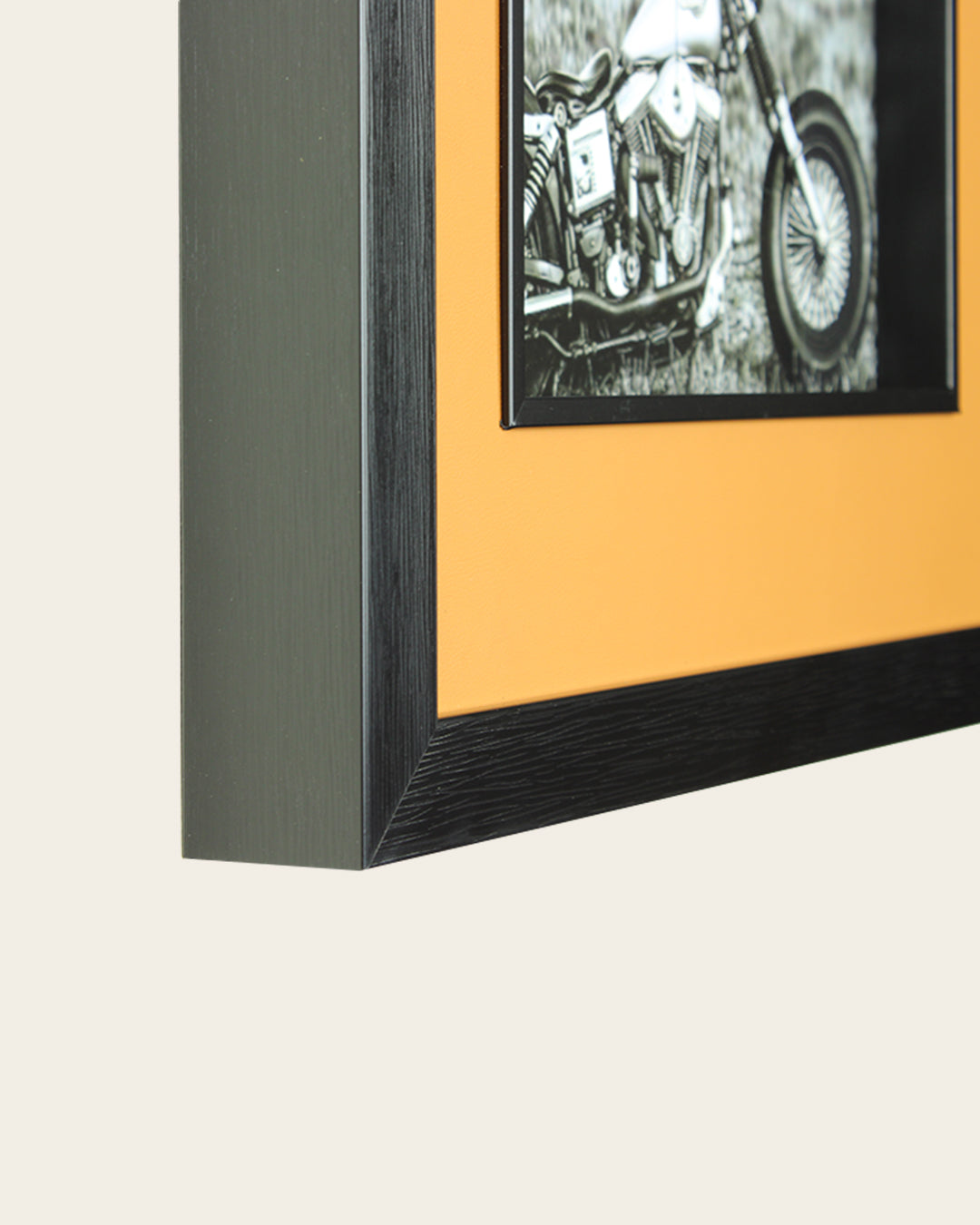Miles & Medals motorbike 3D shadow box wall art shadow box frame side profile
