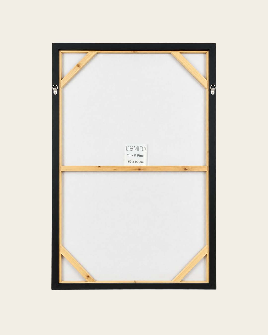 Morning Post coffee themed wall art back of the framed canvas