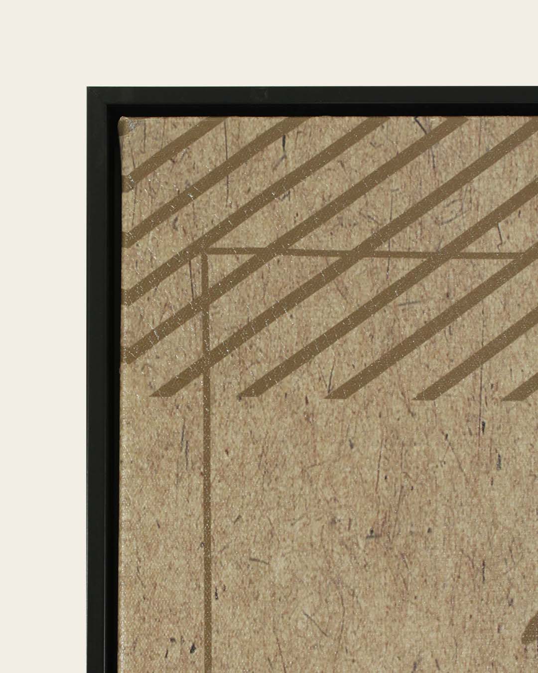 Morning Post coffee themed wall art black frame corner detail