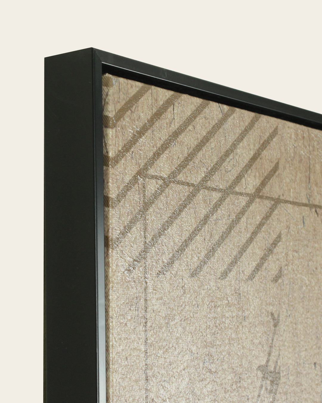 Morning Post coffee themed wall art side profile of the black frame