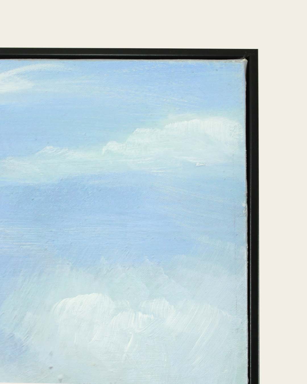 Ondine seaside figure painting frame corner detail