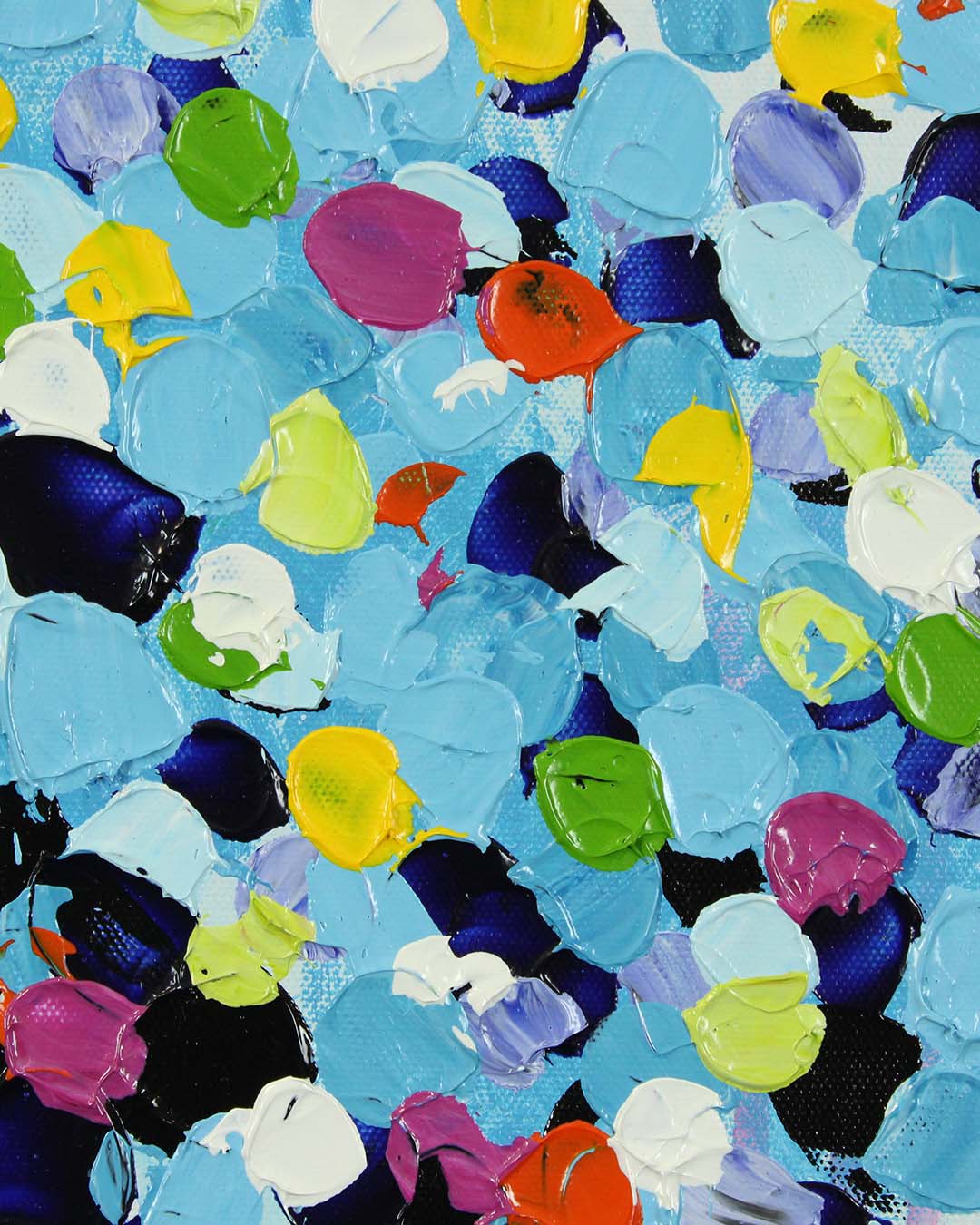Pirouette colourful ballerina painting close-up of the textured paint