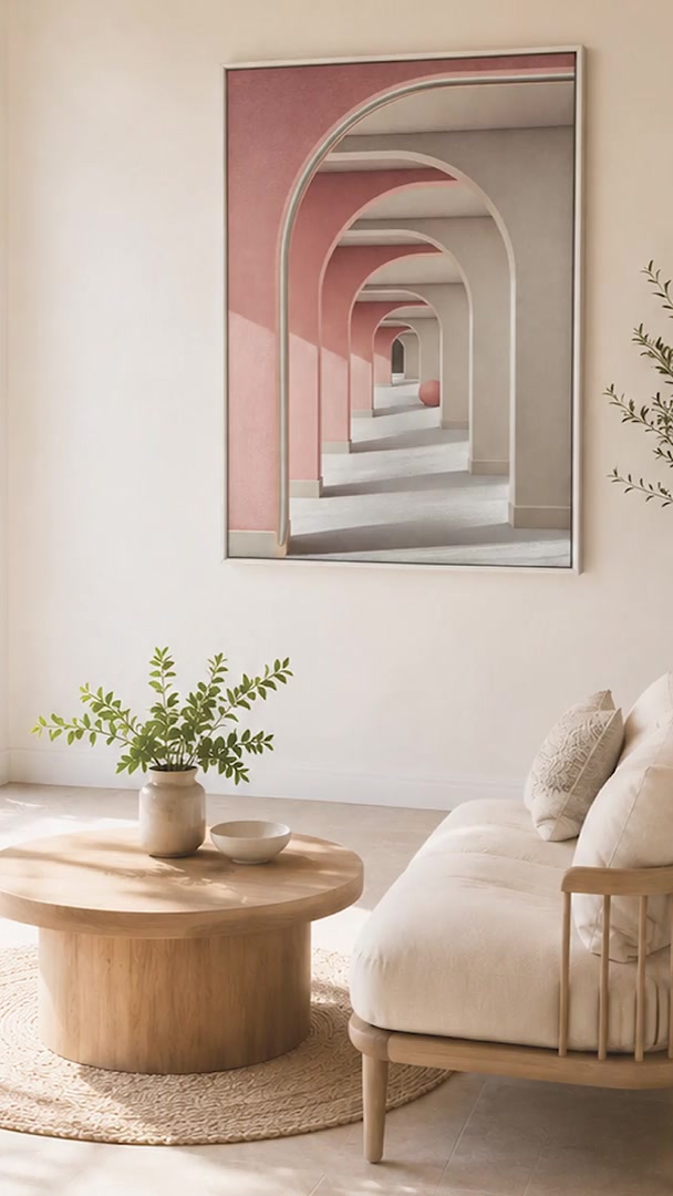 Endless pink arch illuminated wall art