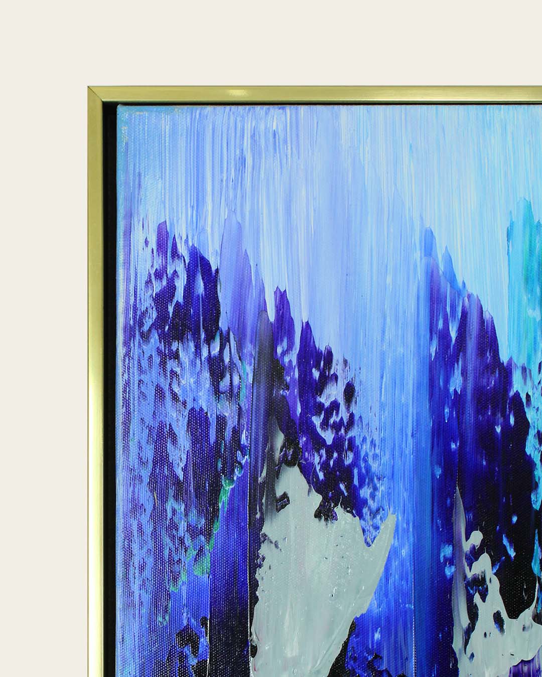 Prism colourful abstract painting frame corner detail