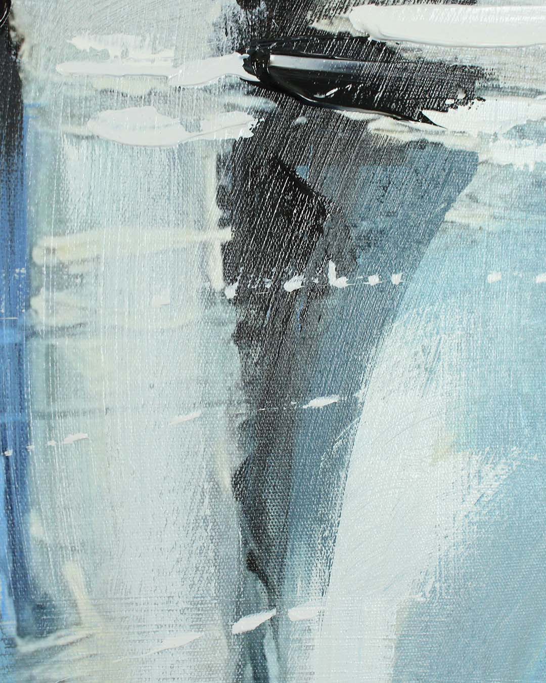 Regatta modern yacht painting for coastal interiors close-up of the brushwork