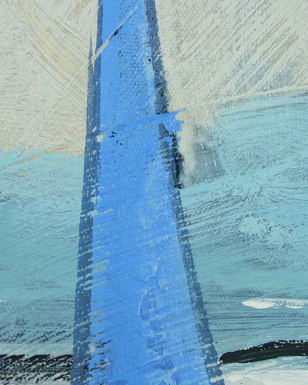 Regatta modern yacht painting for coastal interiors close-up of the textured paint