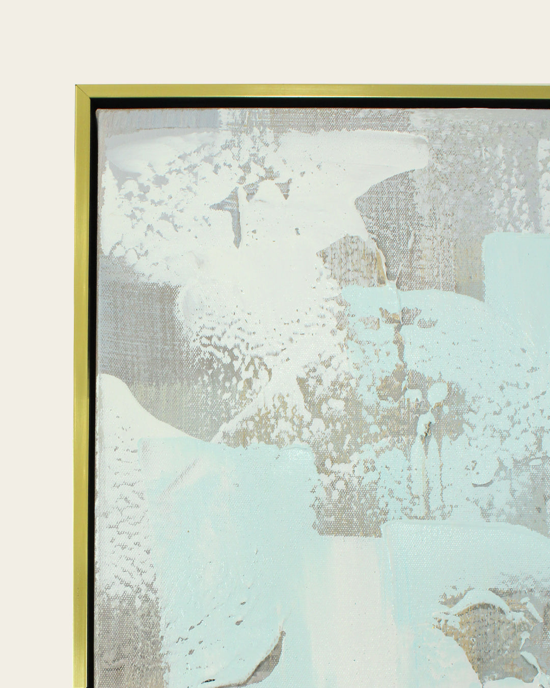 Rhapsody woman in colourful dress painting frame corner detail