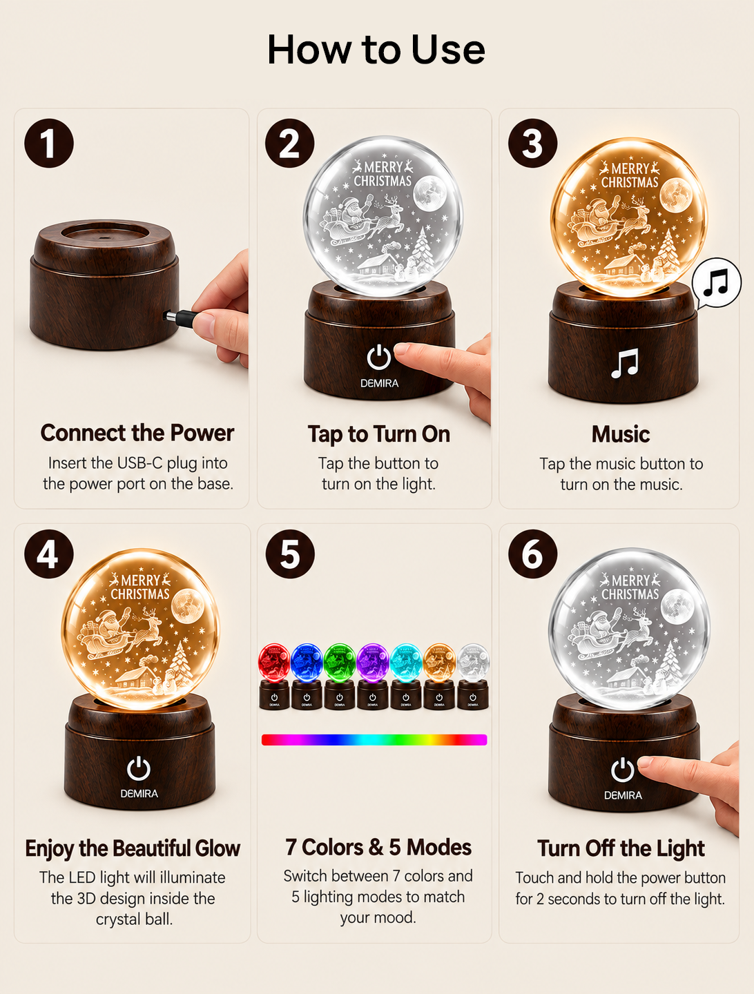 How to use the Night Before Christmas crystal globe