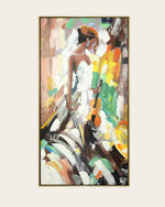 Serenade woman canvas painting front view
