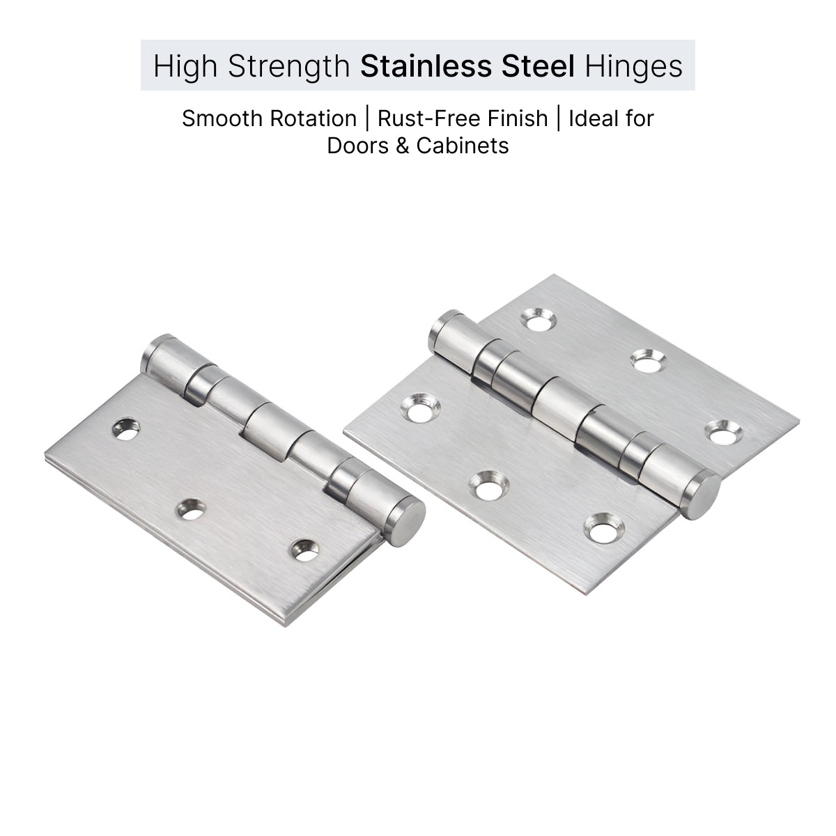 Silver 3 inch cabinet door hinges product image