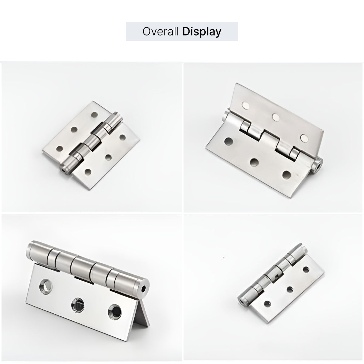 Silver 3 inch door hinge detail image