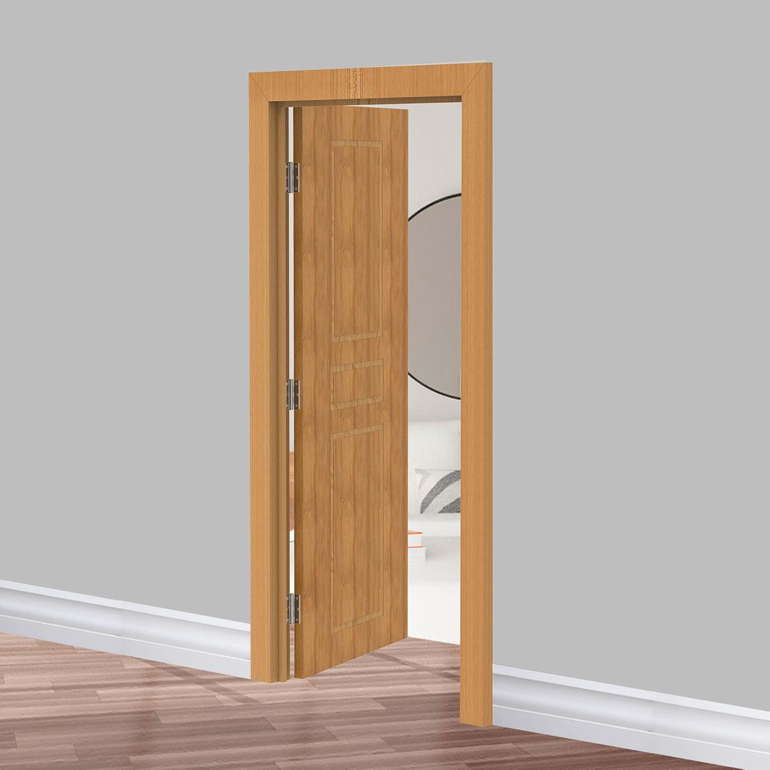 Silver 3 inch door hinges for cupboard and cabinet use