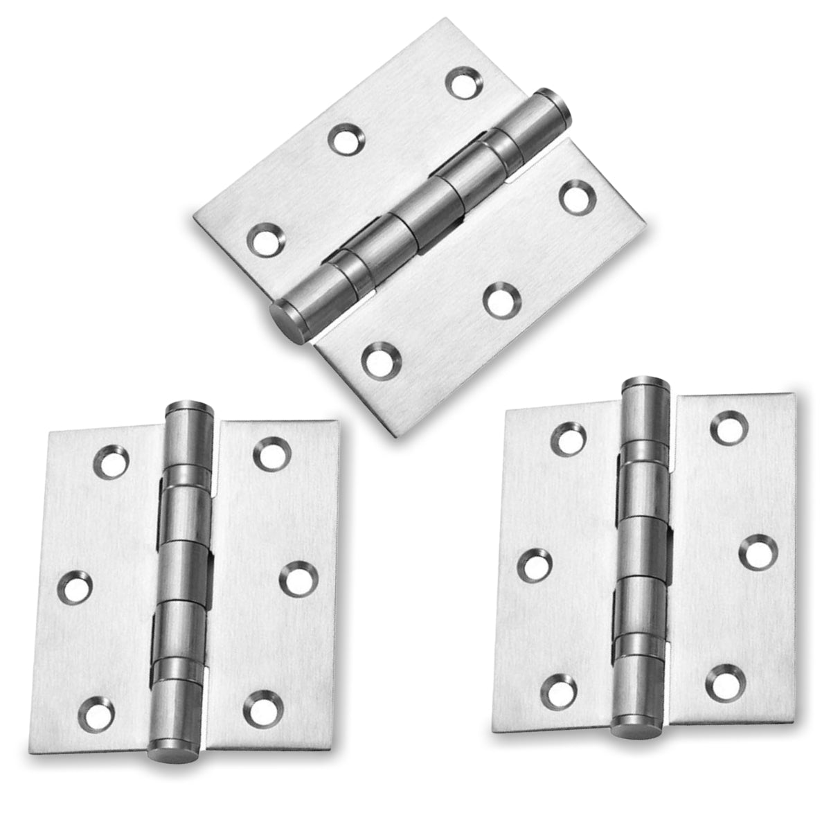 Silver 3 inch door hinges product image