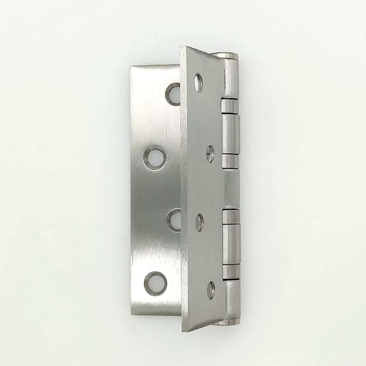 Silver 4 inch door hinges angled product view