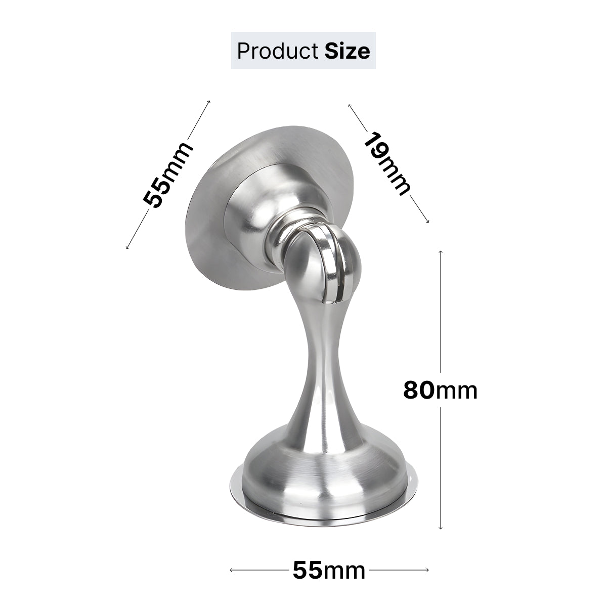 Silver magnetic door stopper for preventing door slamming