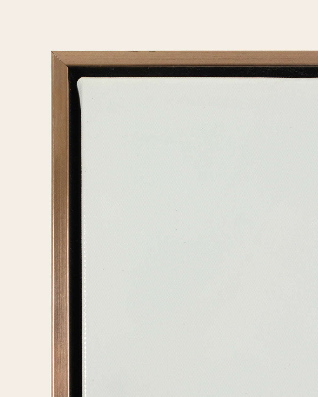 Soft Petal peony resin wall art rose gold frame corner detail
