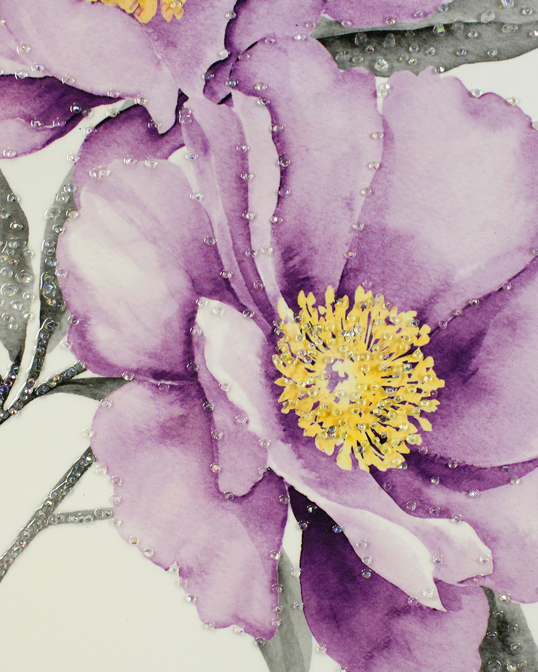 Soft Petal peony resin wall art close-up of the peony bloom