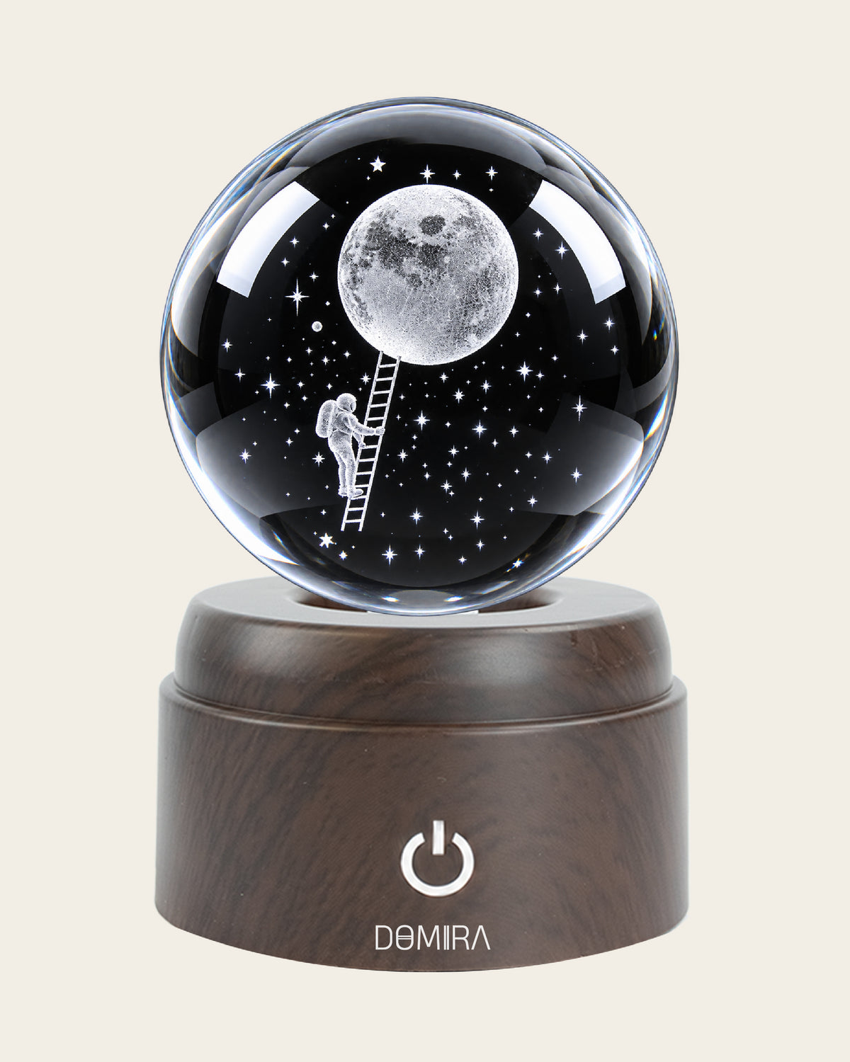 Beyond Limits crystal globe close-up of the 3D engraved design