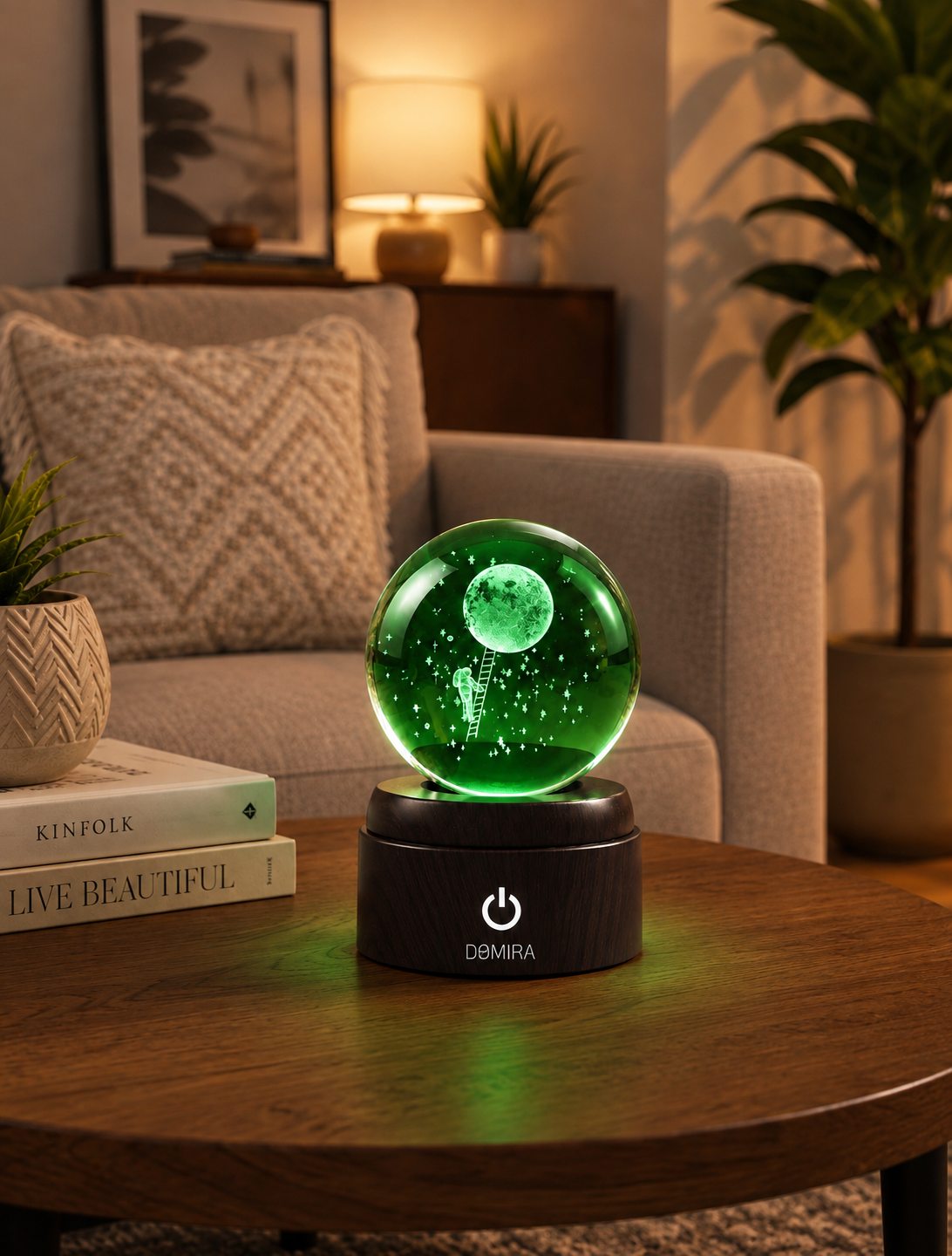 Beyond Limits crystal globe glowing green