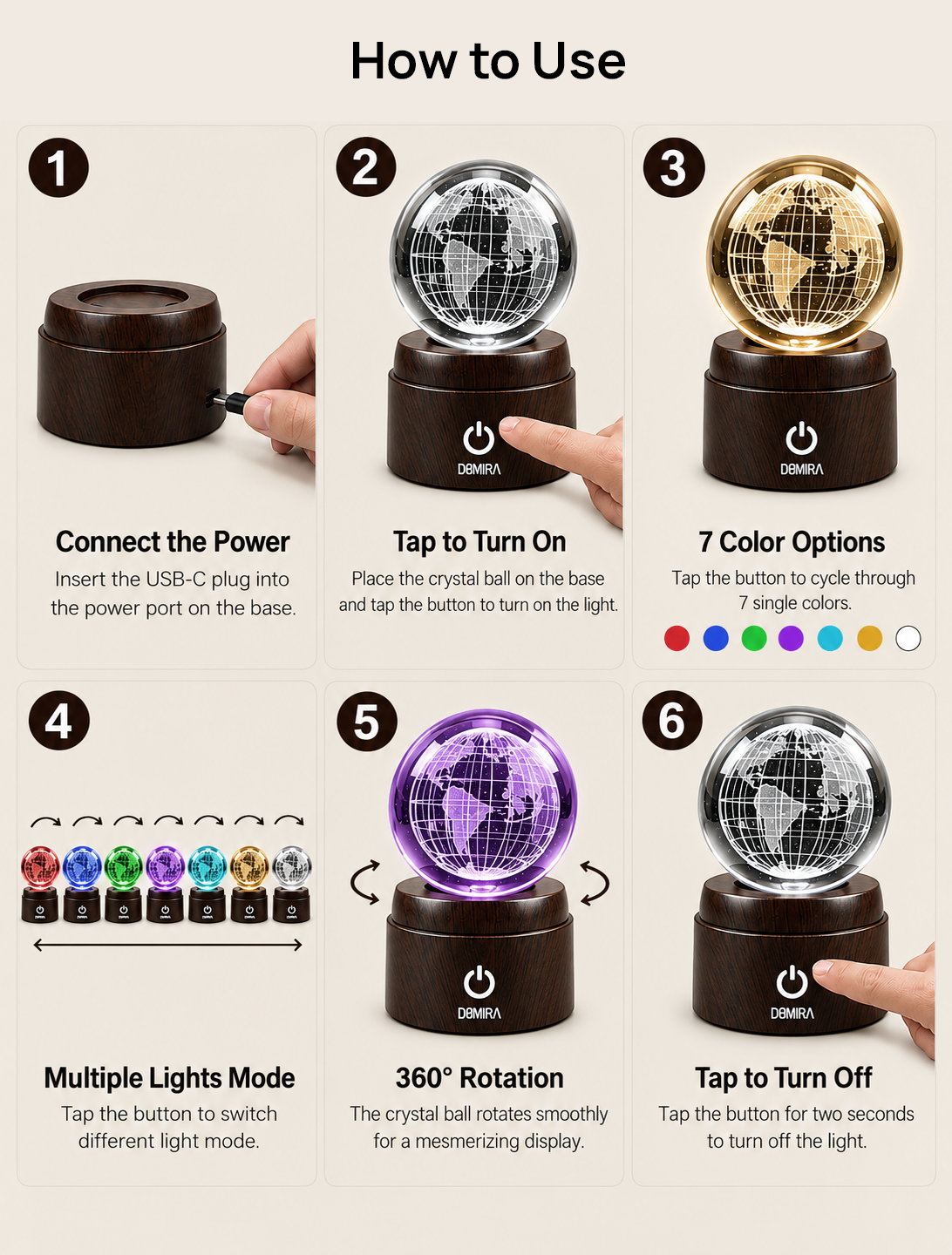How to use the Our Planet crystal globe
