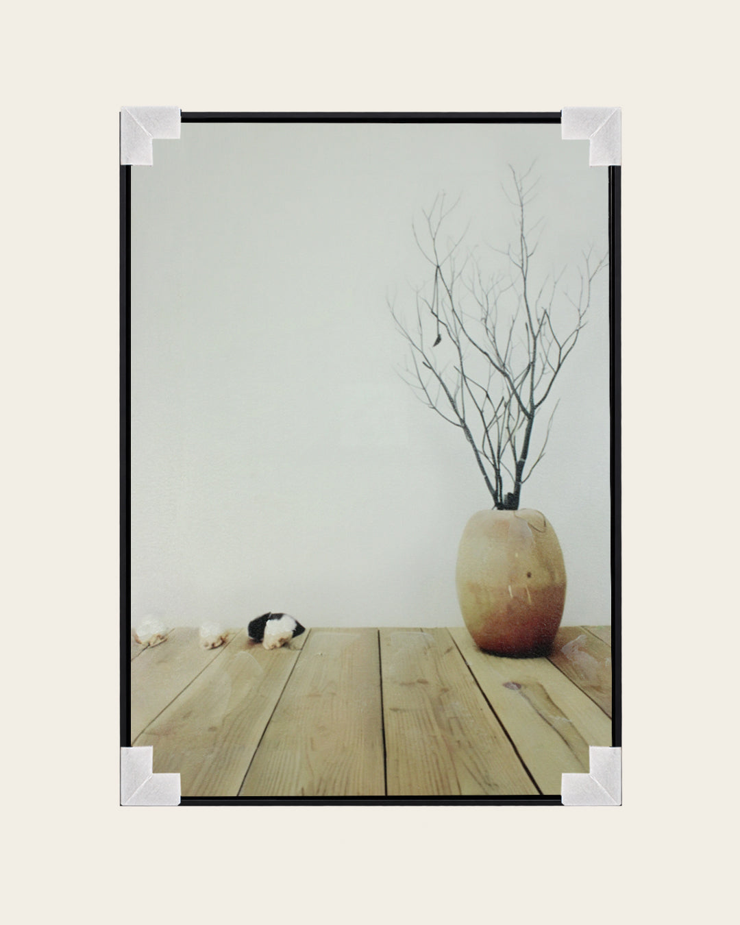 Terracotta Days neutral still life wall art with corner protectors for delivery