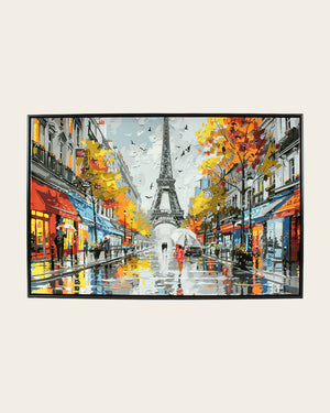 That Afternoon in Paris Eiffel Tower resin wall art front view in a black frame