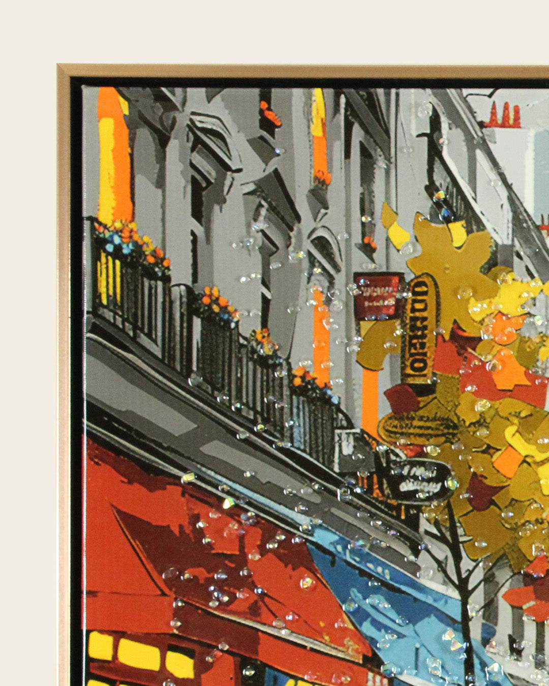 That Afternoon in Paris Eiffel Tower resin wall art rose gold frame corner detail