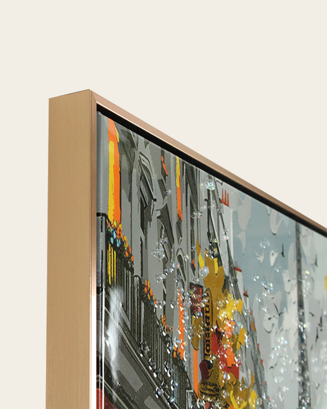 That Afternoon in Paris Eiffel Tower resin wall art side profile of the rose gold frame