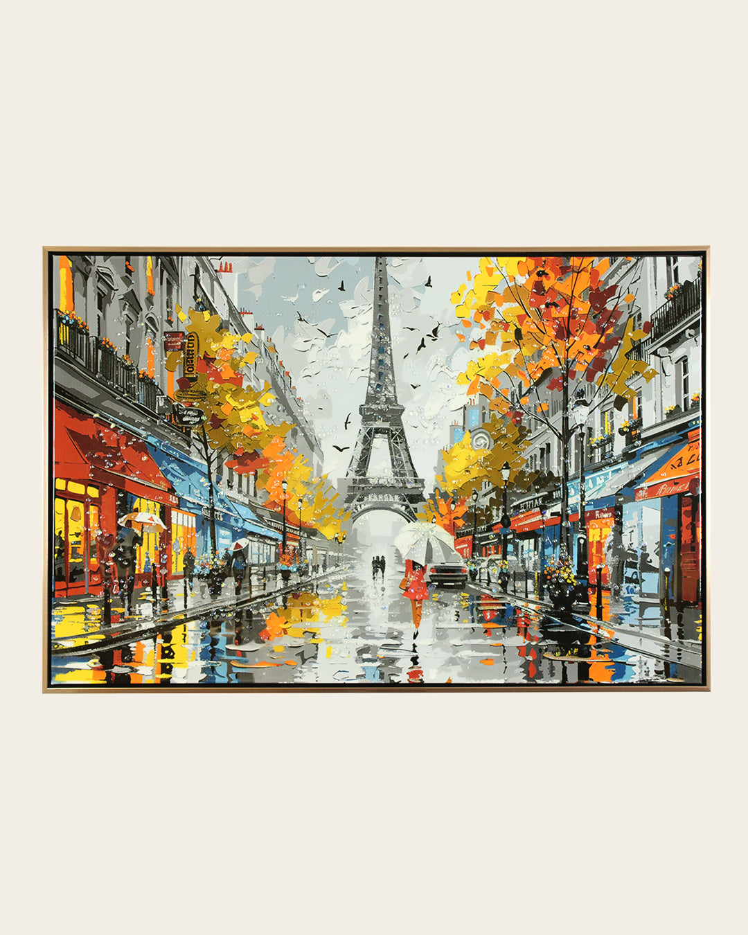 That Afternoon in Paris Eiffel Tower resin wall art front view in a rose gold frame