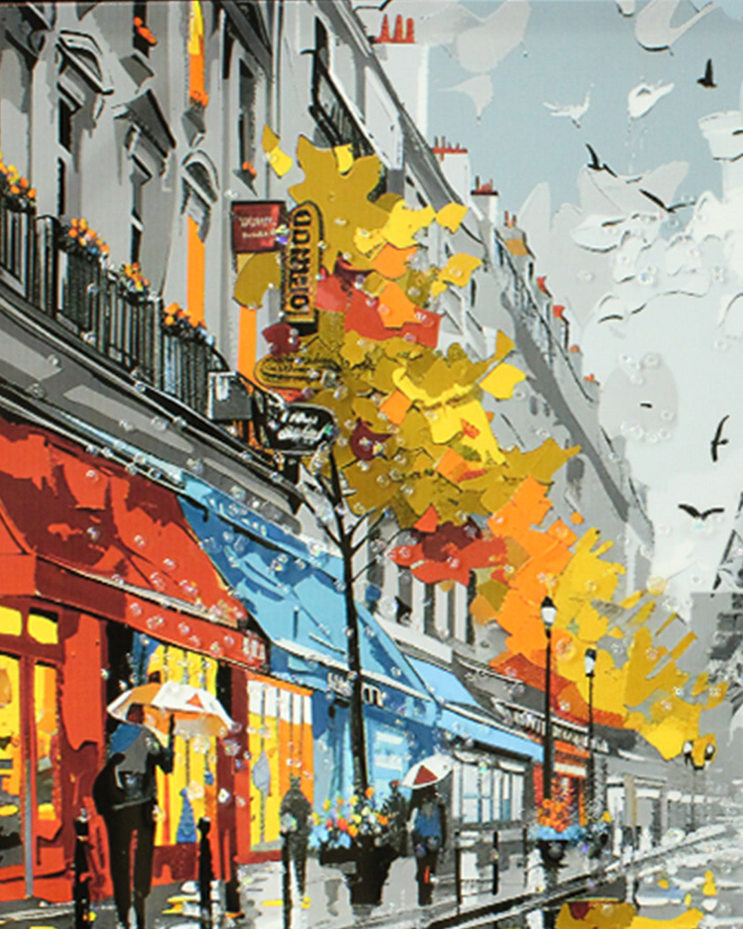That Afternoon in Paris Eiffel Tower resin wall art close-up of the Paris street and cafés