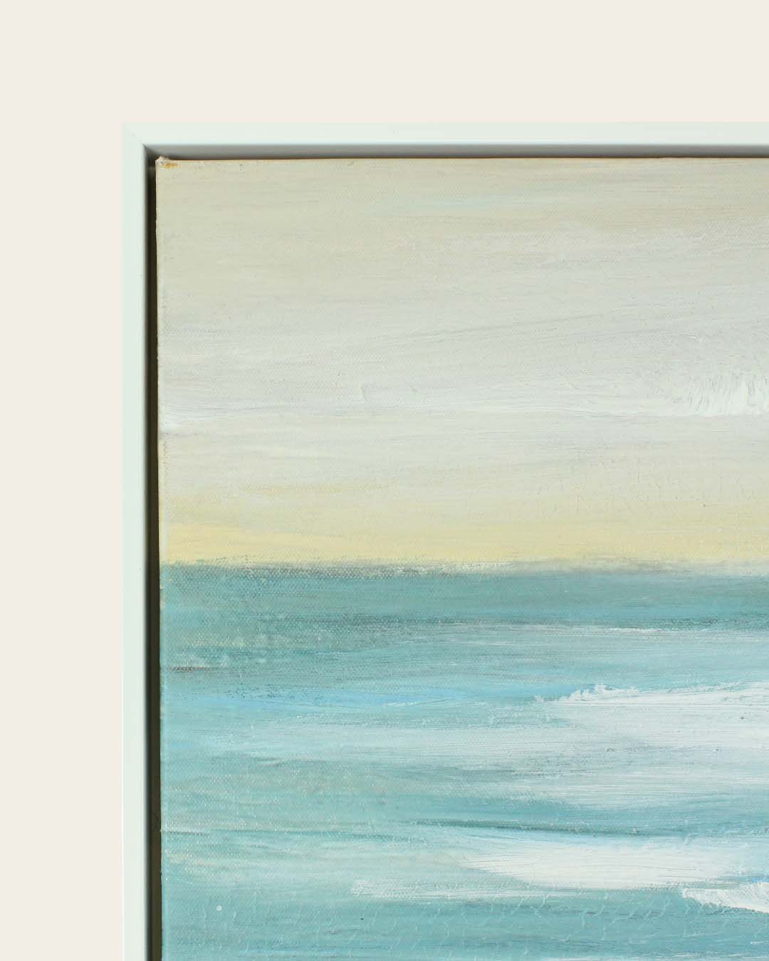 The Calm Before white poppy painting frame corner detail